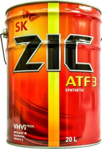 ZIC ATF 3, 20 л (192632) синтетическое трансмиссионное масло фото