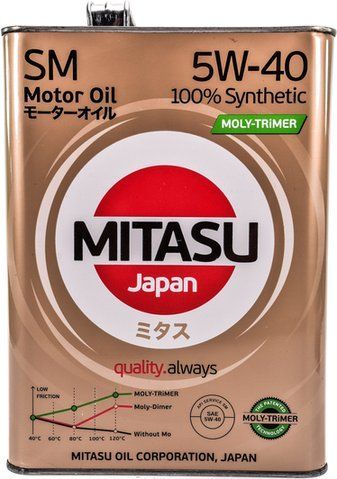 Mitasu Motor Oil SM 5W-40 4 л, (MJ-112-4) моторное масло фото