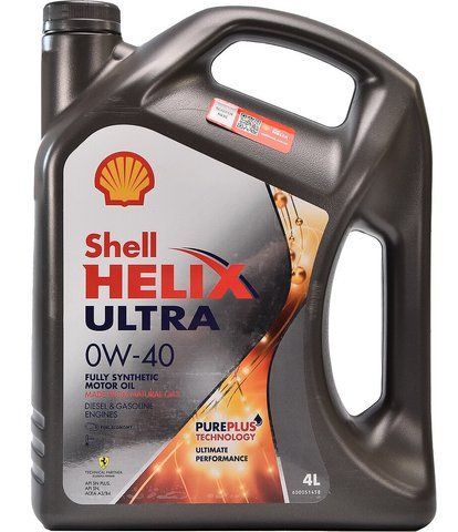 Shell Helix Ultra 0W-40 4 л, (550040465) моторна олива фото