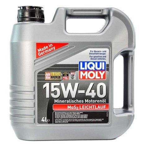 Liqui Moly MoS2 Leichtlauf 15W-40 4 л, (1949) моторное масло фото