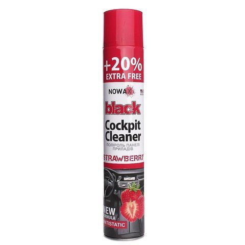 Полироль для салона Nowax Black" Cockpit Cleaner клубника 750 мл NX00704 фото