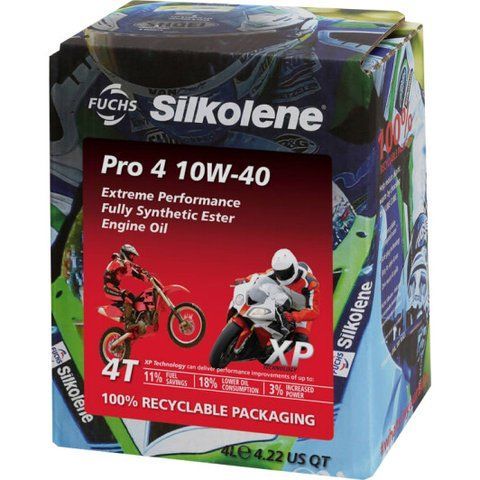 Моторна олива4T Fuchs Silkolene Pro 4 XP Lube Cube 10W-40 синтетичне фото