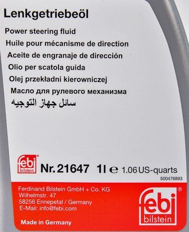 Febi Hydraulic Fluid for power steering трансмиссионное масло фото