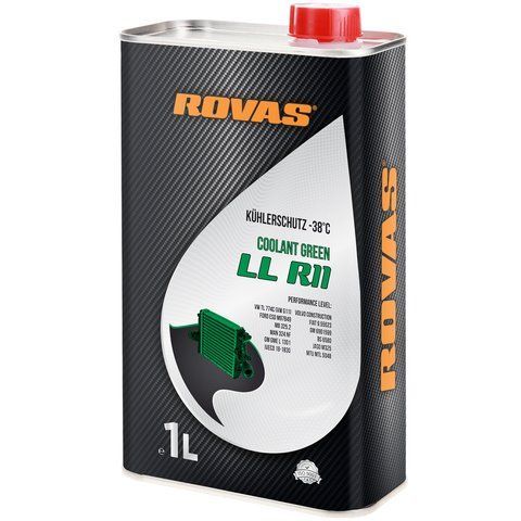 Rovas Coolant Green LL R11 зеленый -38&deg;C, 1 л (75976) готовый антифриз фото