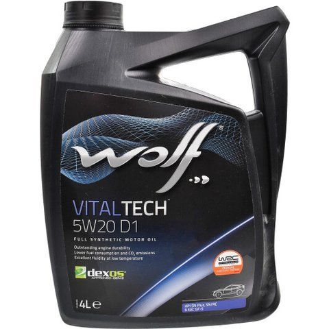 Wolf Vitaltech D1 5W-20 4 л, (8331046) моторное масло фото