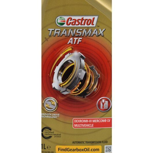 Castrol Transmax ATF Dexron-VI Mercon LV Multivehicle, 1 л синтетическое трансмиссионное масло фото
