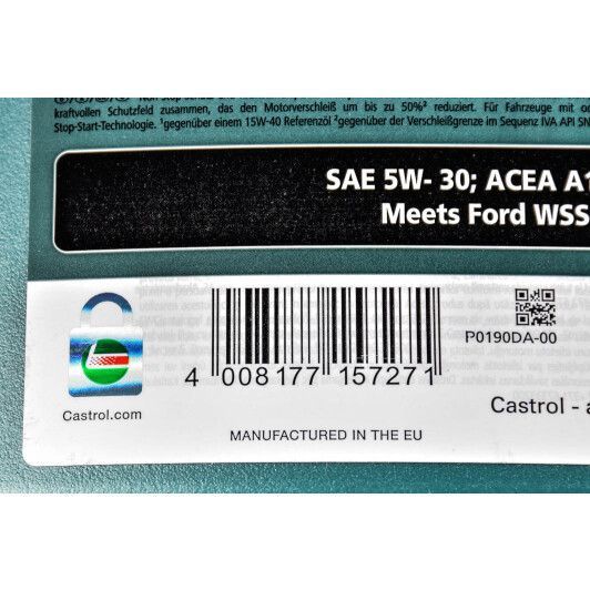 Castrol Magnatec Stop-start A5 5W-30 4 л, (URMSS53A54X4L) моторное масло фото