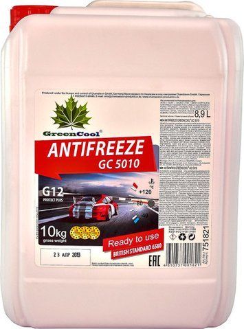 Готовий антифриз Green cool GC 5010 G12 червоний -40 &deg;C фото