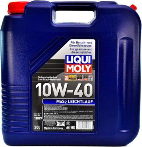 Liqui Moly MoS2 Leichtlauf 10W-40 20 л, (1089) моторное масло фото