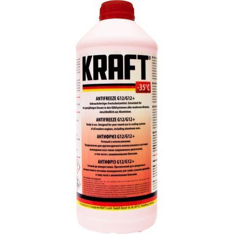Готовый антифриз KRAFT G12/G12+ красный -35 &deg;C фото