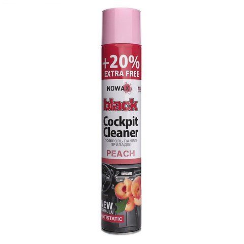 Полироль для салона Nowax Black" Cockpit Cleaner персик 750 мл NX00706" фото