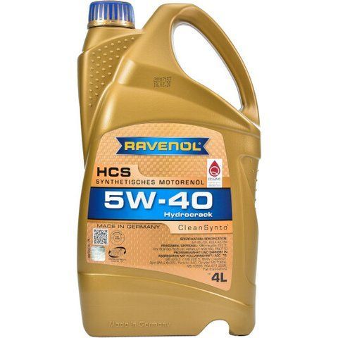 Ravenol HCS 5W-40 4 л, (111210504) моторное масло фото