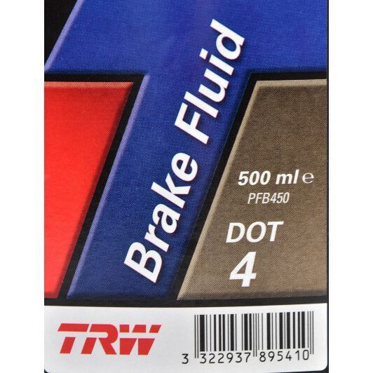 TRW DOT 4, 0,5 л (PFB450) тормозная жидкость пластиковая тара фото
