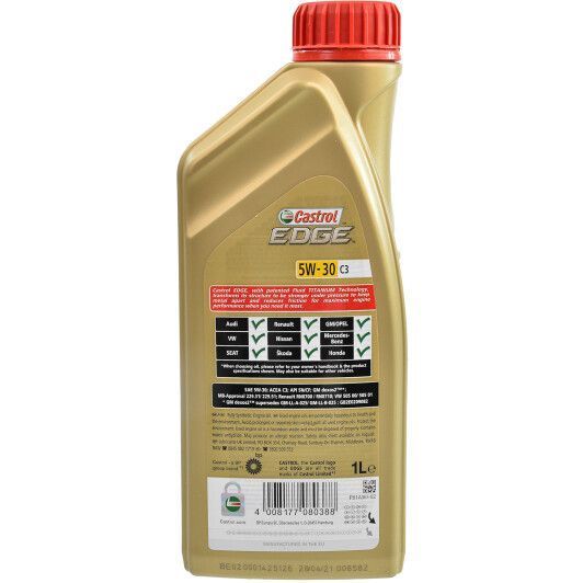 Castrol EDGE C3 5W-30 1 л, (EDGE5W30C31L) моторное масло фото