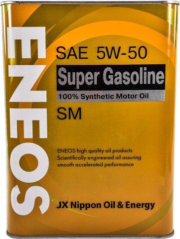 Eneos Super Gasoline SM 5W-50 4 л, моторна олива фото