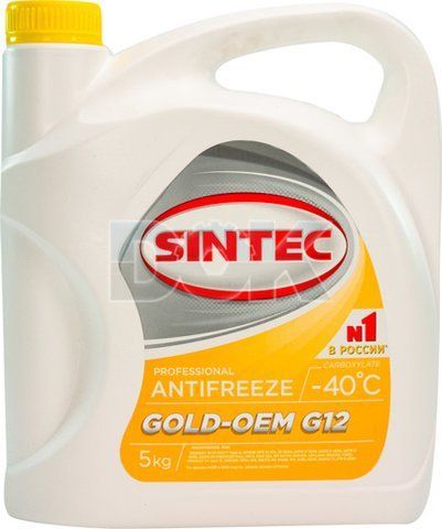 Готовый антифриз Sintec Gold G12 желтый -40 &deg;C фото