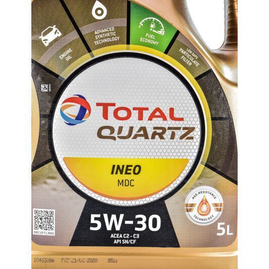 Total Quartz Ineo MDC 5W-30 5 л, (214031) моторное масло фото