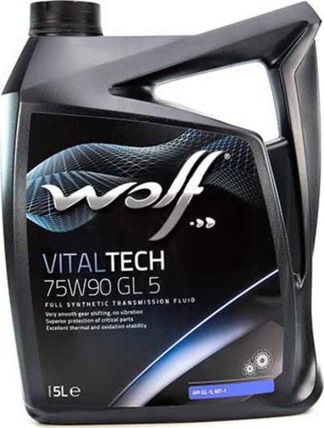 Wolf VitalTech GL-4 GL-5 MT-1 75W-90, 5 л (8304002) синтетическое трансмиссионное масло фото