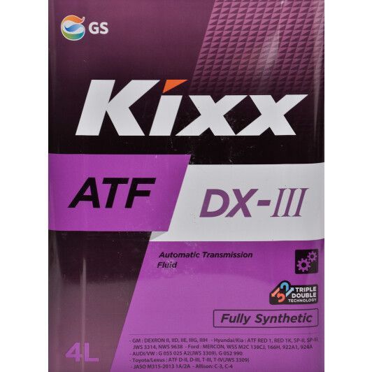 Kixx ATF DX-III, 4 л (GS113004) трансмісійна олива фото