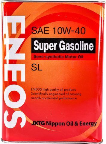 Eneos Super Gasoline SL 10W-40 4 л, моторна олива фото