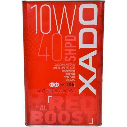 XADO Atomic Oil SHPD Red Boost 10W-40, 4 л (ХА26249) моторна олива фото