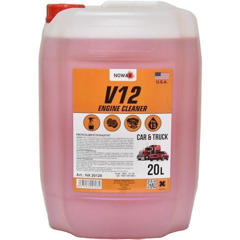 Nowax V12 Engine Cleaner жидкость, 20 л (nx20128) концентрат очистителя двигателя фото