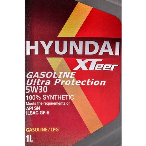 Hyundai XTeer Gasoline Ultra Protection 5W-30 1 л, (1011002) моторное масло фото