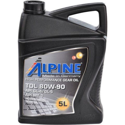 Alpine TDL GL-4 / 5 MT-1 80W-90, 5 л (07255) синтетическое трансмиссионное масло фото