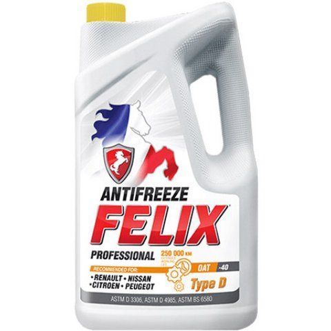 Готовий антифриз Felix Type D OAT жовтий -40 &deg;C фото