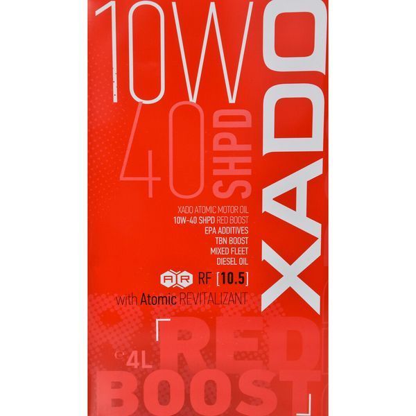 XADO Atomic Oil SHPD Red Boost 10W-40, 4 л (ХА26249) моторна олива фото