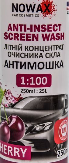Nowax Anti-Insect Sreen Wash летний вишня 0,25 л, (NX25225) концентрат омывателя фото