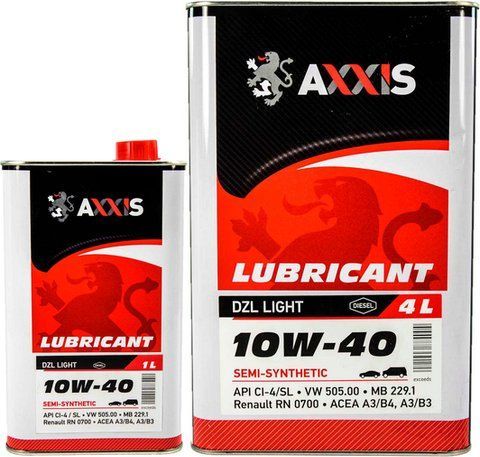 Axxis DZL Light 10W-40 1 л, моторна олива фото