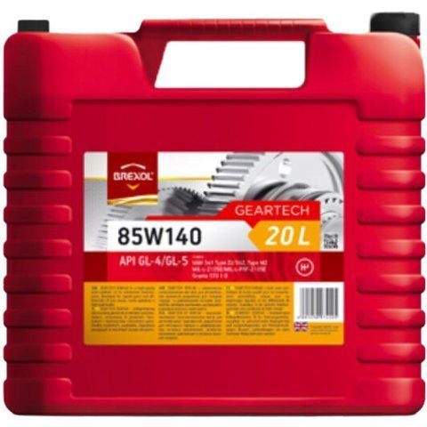 Brexol Geartech EP GL-4 / 5 85W-140, 20 л полусинтетическое трансмиссионное масло фото