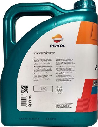 Repsol Elite Inyeccion 15W-40 5 л, (rp139y55) моторное масло фото