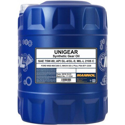 Mannol Unigear GL-4/5 75W-80, 10 л (MN8109-10) синтетична трансмісійна олива фото