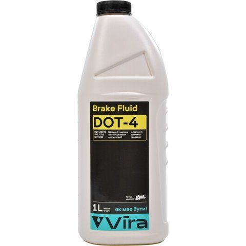 VIRA Brake Fluid DOT 3/DOT 4, 1 л (VI1002) гальмівна рідина пластикова тара фото