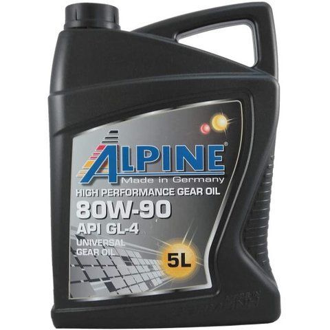 Alpine High Performance Gear Oil GL-4 80W-90, 5 л (0100682) полусинтетическое трансмиссионное масло фото