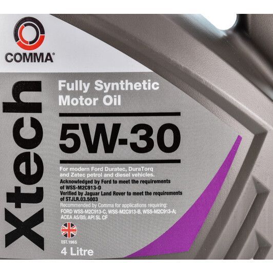 Comma Xtech 5W-30 4 л, (XTC4L) моторне масло фото