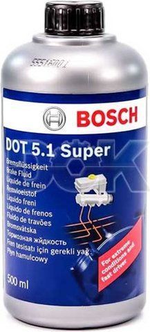 Bosch Super DOT 5.1, 0,5 л (1987479120) гальмівна рідина пластикова тара фото