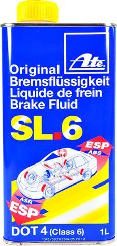 ATE Sl.6 (Class 6) DOT 4 ABS, ESP, ACR, 1 л тормозная жидкость фото