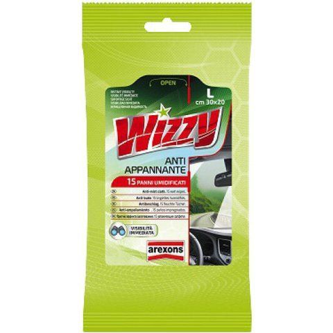 Серветки Arexons Wizzy Anti-Mist Cloth 1933 нетканий матеріал 200x295 мм 15 шт фото