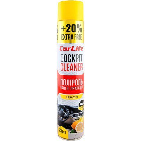 Поліроль для салону Carlife Cockpit Cleaner лимон 750 мл фото