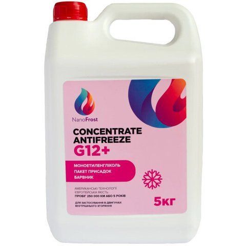 NanoFrost Concentrate G12+ розовый, 5 л концентрат антифриза фото