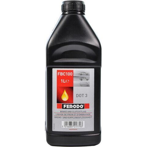 Ferodo Synthetic DOT 3, 1 л (FBC100) гальмівна рідина пластикова тара фото