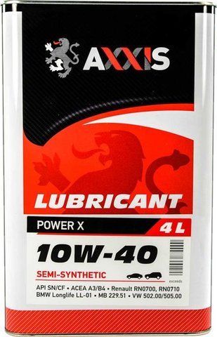 Axxis Power Х 10W-40 4 л, моторна олива фото