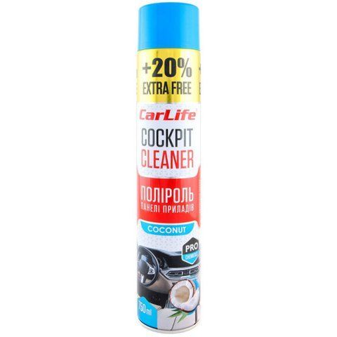 Полироль для салона Carlife Cockpit Cleaner кокос 750 мл фото