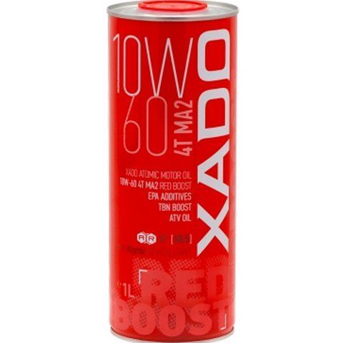 XADO Atomic Oil 10W-60 4T MA2 Red Boost, 1 л (XA26128) моторна олива 4Т фото