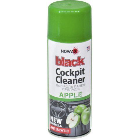 Поліроль для салону Nowax Black" Cockpit Cleaner яблуко 200 мл NX00208" фото