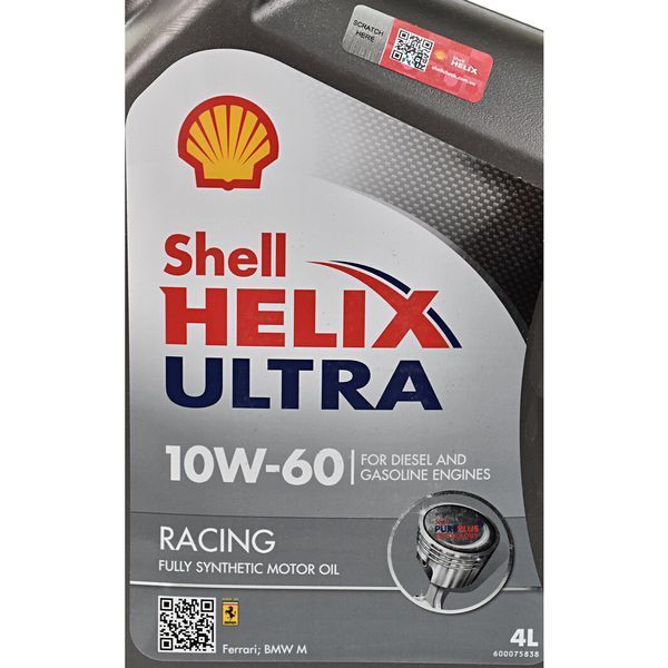 Shell Helix Ultra Racing 10W-60 4 л, (550040622) моторна олива фото