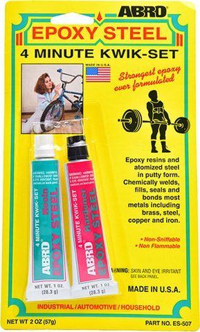 Клей ABRO Epoxy Steel 4-Minute Kwik-Set фото